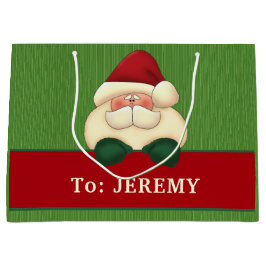 STORA Grönten Rand med Red Santa Anpassningsbar