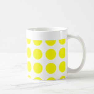 Stora gula prickar kaffemugg
