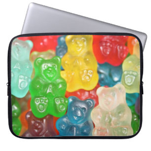 Stora gummibjörnar mönster för stora och små, laptop sleeve