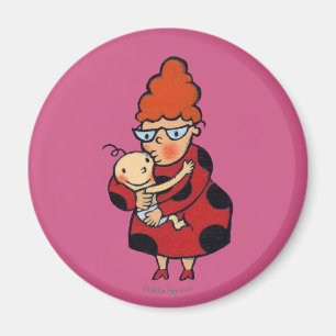 Stora hejkramar från Auntie i rött Magnet