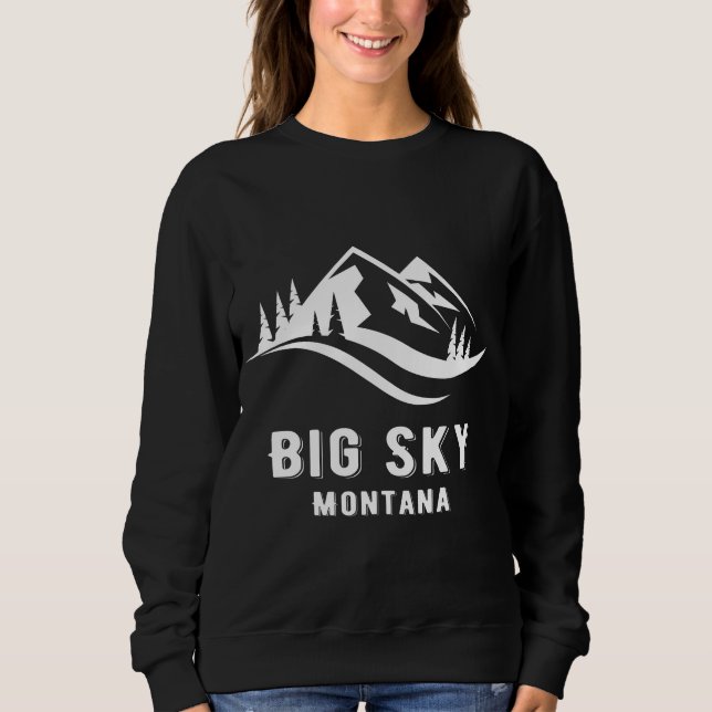 Stora Himlar Montana-bergen Souvenir Memorabilia W T Shirt (Framsida)