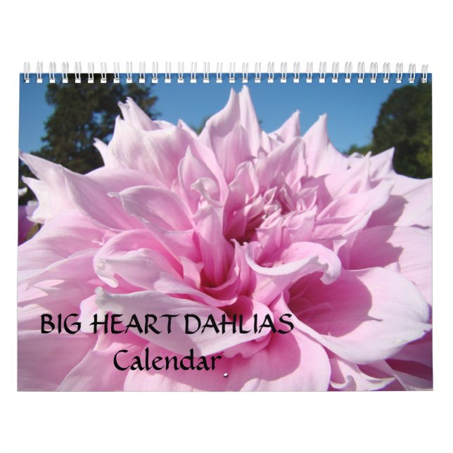 STORA HJÄRTANS DAHLIA-Blom Kalender Vänner Present (Omslag)