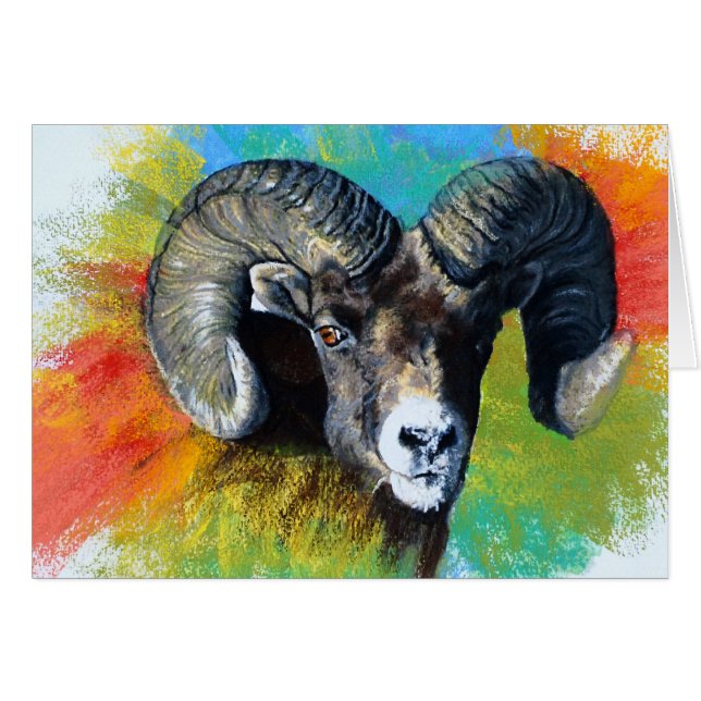 Stora Horned får Hälsningskort (Framsidan Horizontal)