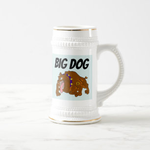 STORA HUND BULL DOG BEER STEINS SEJDEL