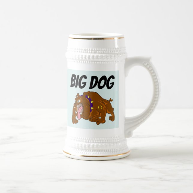 STORA HUND BULL DOG BEER STEINS SEJDEL (Höger)