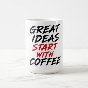 Stora idéer börjar med kaffe kaffemugg