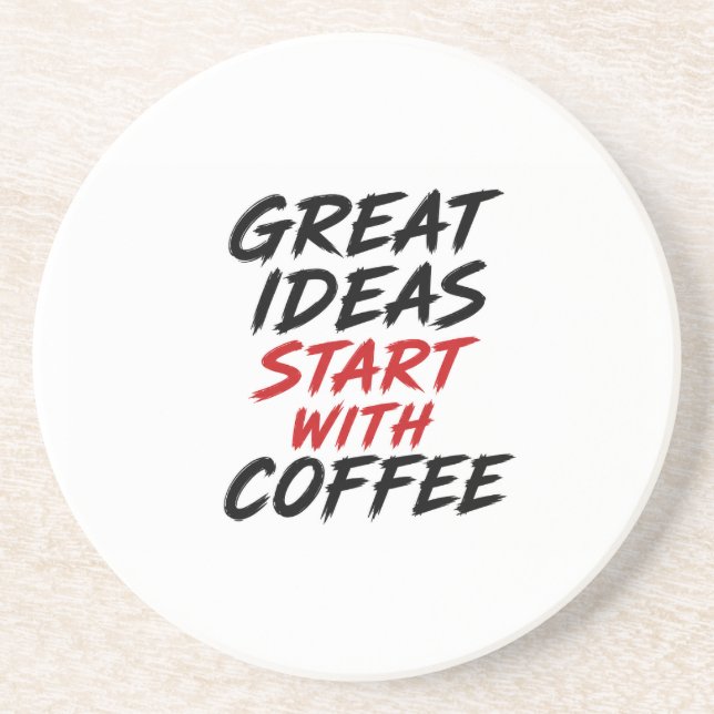 Stora idéer börjar med kaffe underlägg (Framsidan)