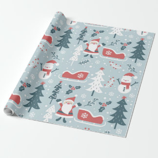 STORA Julen Jultomten Mönster Presentpapper