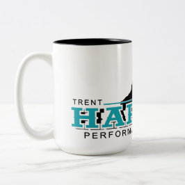 Stora kaffet mugg med svart logotyp