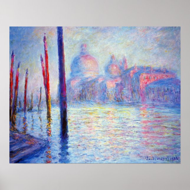 Stora kanalen av Claude Monet Poster (Framsidan)