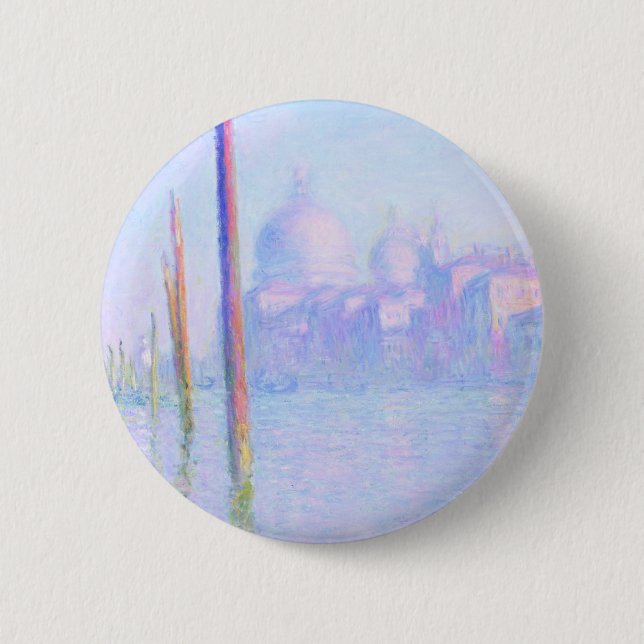 Stora kanalen i Venedig (av Claude Monet) Knapp (Framsida)