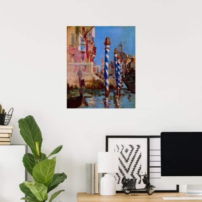 Stora kanalen i Venedig av Edouard Manet Poster (Hemmakontoret)