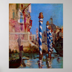 Stora kanalen i Venedig av Edouard Manet Poster