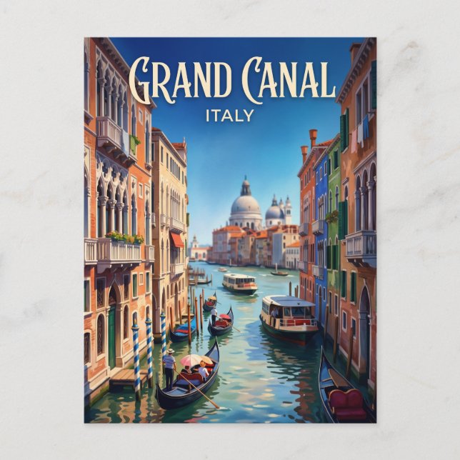 Stora Kanalen Italien Vykort (Framsida)