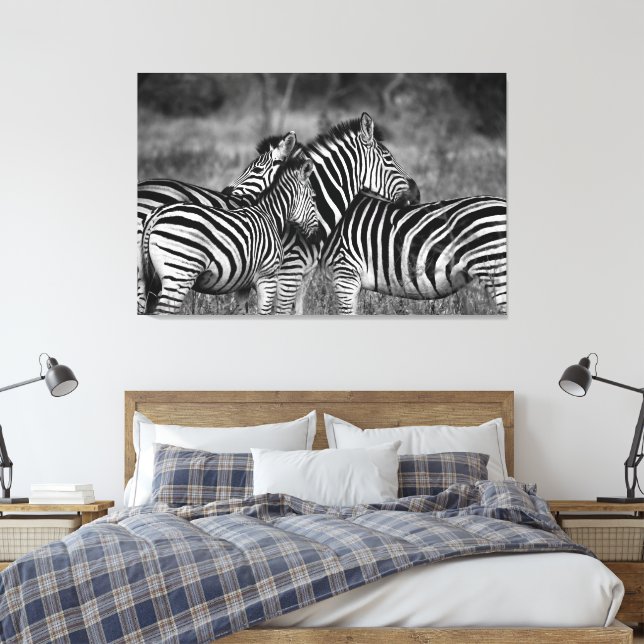 Stora Kanvastrycket - Afrikansk zebra Canvastryck (Insitu (sovrum))
