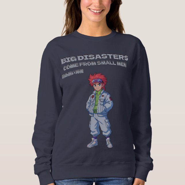 Stora katastrofer kommer från små män t shirt (Framsida)