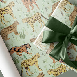 Stora katter i gräs presentpapper