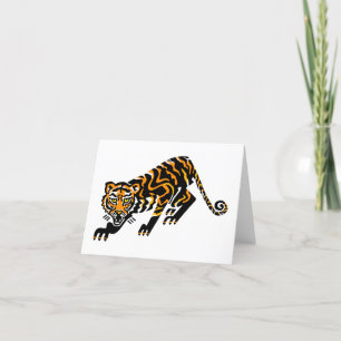 Stora katter - TIGER - Djurbild som är utrotningsh Tack Kort