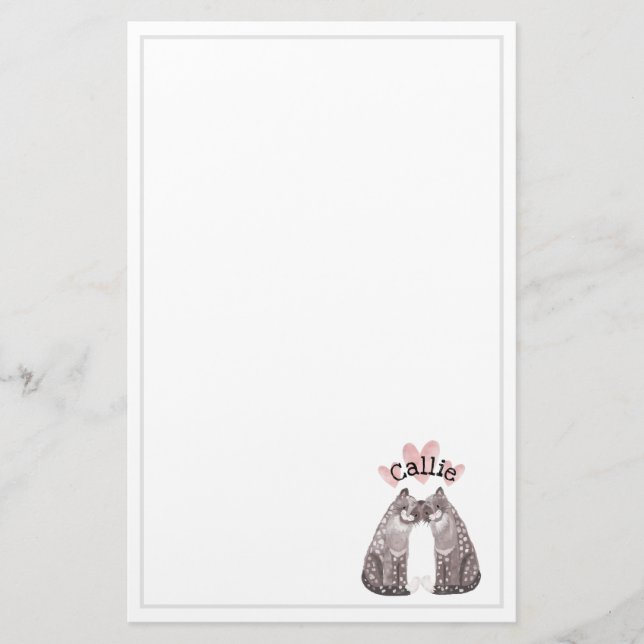 Stora katter växlar Lägg till dina namnsökare Brevpapper (Framsida)