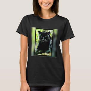 Stora kattmodeller: Grönt Eyed Black Panther T Shirt