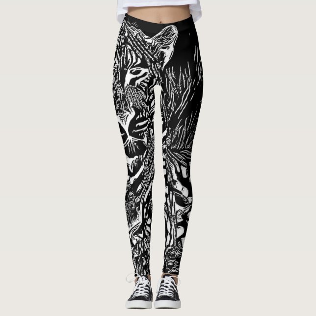 Stora kattmodeller: Leopard Laze 01-02 Leggings (Framsida)