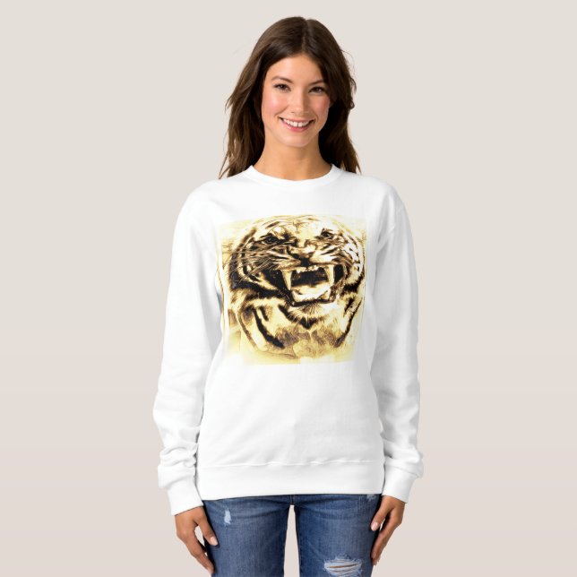 Stora kattmodeller: Mad Tigers 01-01 T Shirt (Hel framsida)