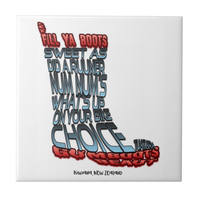 Stora keramiska belägger med tegel med den Kiwiana Kakelplatta (Framsidan)