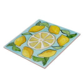 Stora keramiska plattor Sicilian-stil (citroner) Kakelplatta
