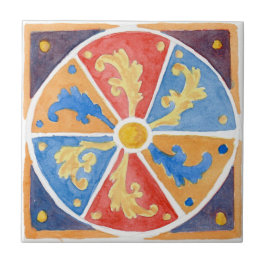 Stora keramiska plattor Sicilian-stil (Erice) lila Kakelplatta