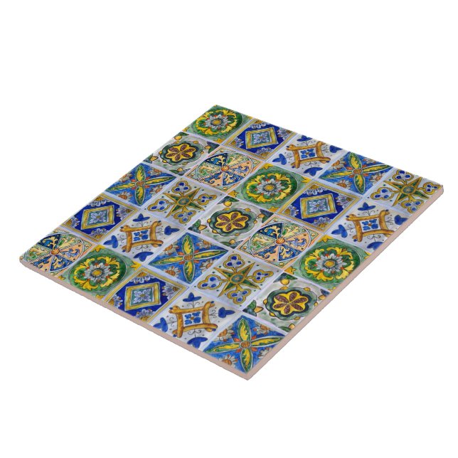 Stora keramiska plattor Sicilian-stil "Sicilian Mi Kakelplatta (Sidan)