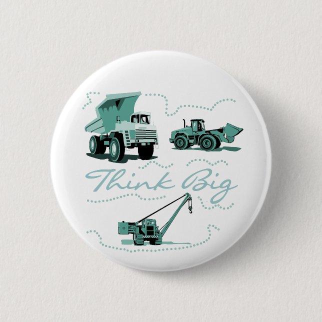 Stora konstruktionsTshirts och gåvor för tänka Knapp (Framsida)