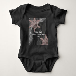 Stora kopparsnöflingor & svart silke 1:a julen t shirt