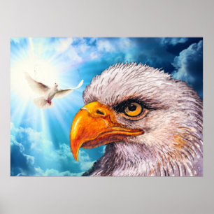 Stora kraftfulla Örn Poster