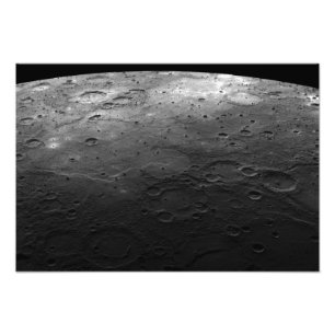Stora krater på planetmercuryen fototryck