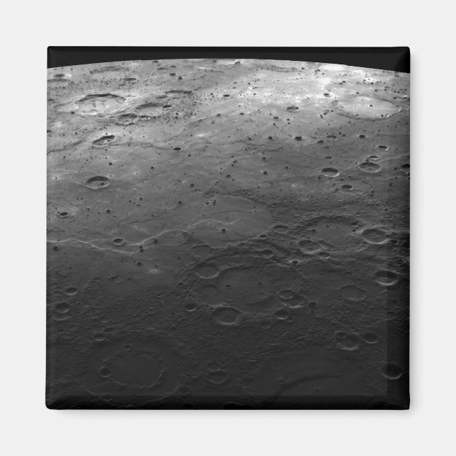 Stora kratrar på planeten Mercury Magnet (Framsidan)