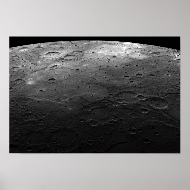Stora kratrar på planeten Mercury Poster (Framsidan)