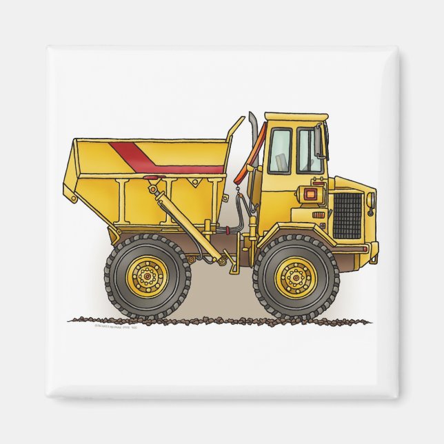 Stora Lastbil-kvadratmaskor Magnet (Framsidan)