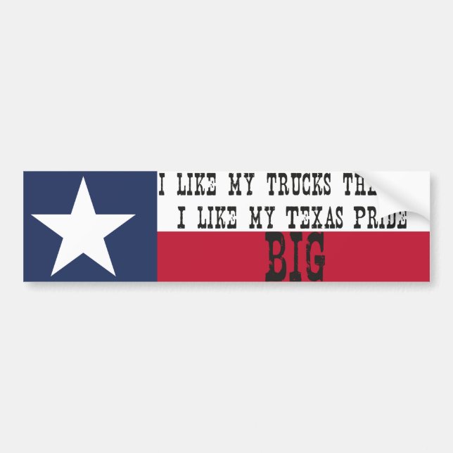 Stora lastbilar - stor Texas pride Bildekal (Framsidan)