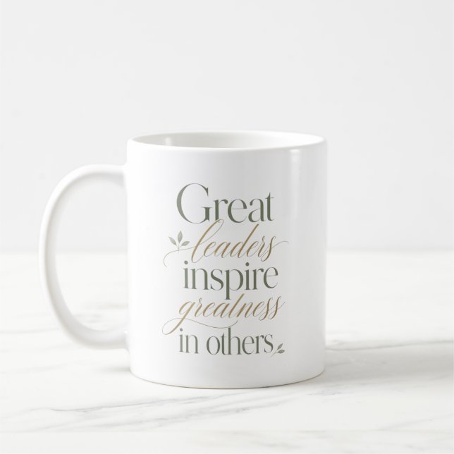 Stora ledare inspirerar storhet hos andra kaffemugg (Vänster)