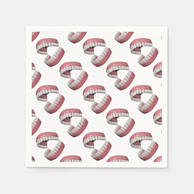 stora leende tänder pappersservett (Framsidan)