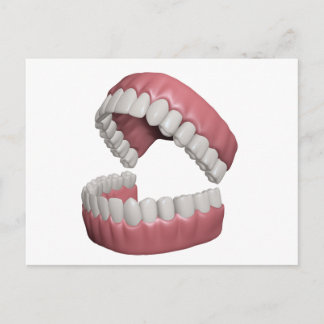 stora leende tänder vykort