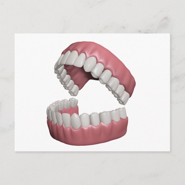 stora leende tänder vykort (Framsida)