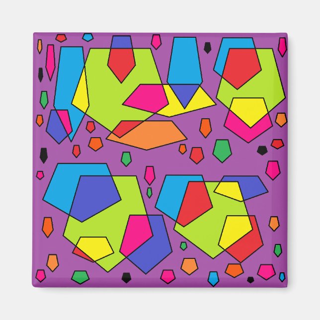 stora lilor blockerar konst magnet (Framsidan)