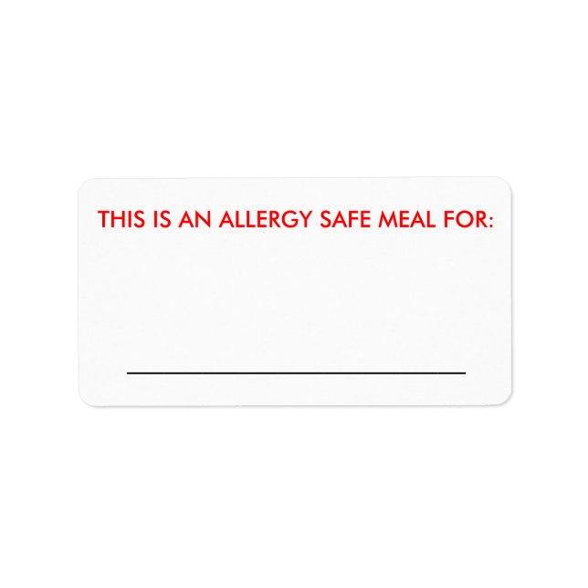 Stora livsmedelsidentifieringsetiketter adressetikett (Framsidan)