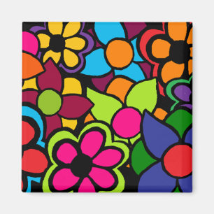 Stora ljusblommor magnet
