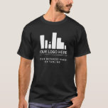 Stora Logotyp- och Social-media följer oss i kampa T Shirt<br><div class="desc">T-shirt för ditt företag med stor logotyp och anpassningsbar över bröstet. Lägg till mediehandtaget för social under vita social-medieikoner på baksidan.</div>