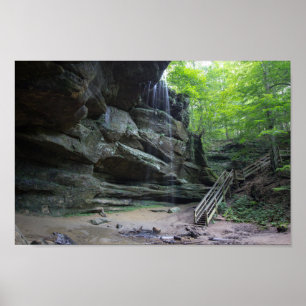 Stora Lyons nedgångar Mohicandelstatspark, Ohio Poster