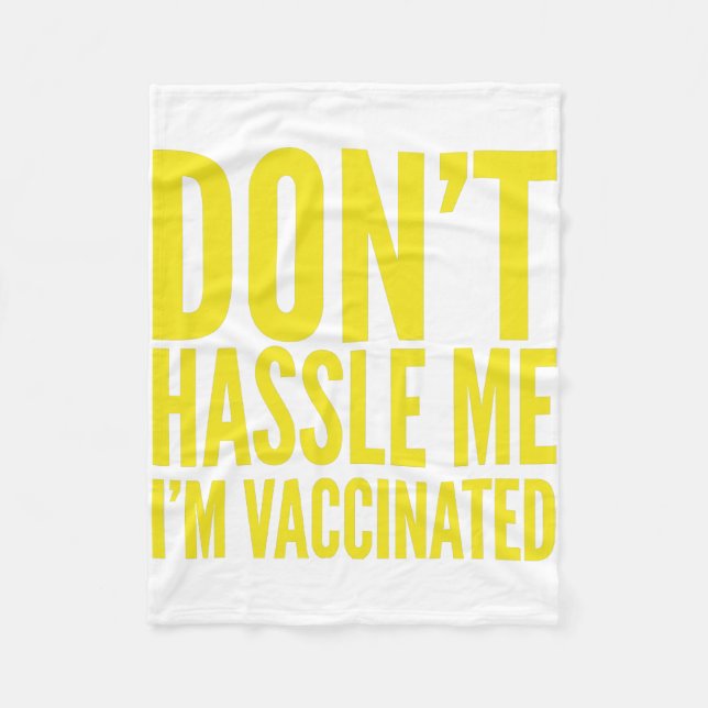 STÖRA MIG INTE, JAG ÄR VACCINERAD  FLEECEFILT (Framsidan)