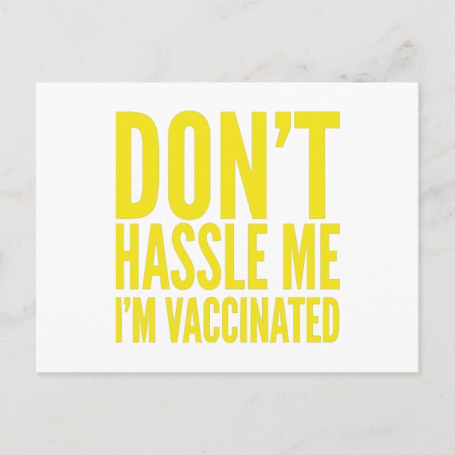 STÖRA MIG INTE, JAG ÄR VACCINERAD  HELG VYKORT (Framsida)