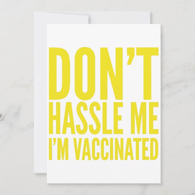 STÖRA MIG INTE, JAG ÄR VACCINERAD  INBJUDNINGAR (Framsida)